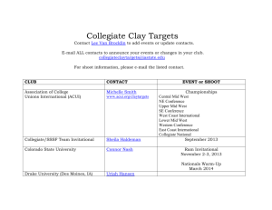 Collegiate Clay Targets Club Listing