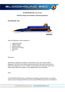 BLOODHOUND SSC unit of work KS4 D&T design and realisation
