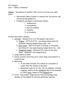 Ch.6 Notes Climate