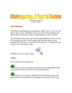 Kindergarten Information