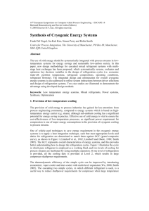 Synthesis of Cryogenic Energy Systems