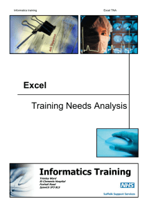Microsoft Excel Advanced TNA