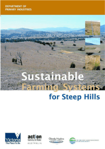 SUSTAINABLE FARMING SYSTEMS FOR STEEP HILLS