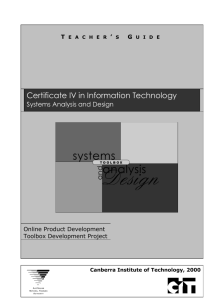 Teacher`s Guide for Systems Analysis and Design