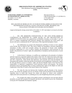 Declaration of Medellin - Organization of American States