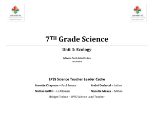 Grade 7 Unit 3 Science Curriculum Map