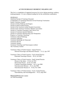 neurology residency reading list - American College of Veterinary