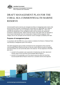 Draft Management Plan for the Coral Sea Commonwealth Marine