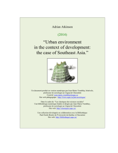 “Urban environment in the context of development: the case of