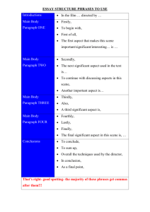 ESSAY STRUCTURE PHRASES TO USE