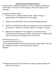 Collision Theory and Reaction Rates