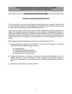 HRD Programme guidelines through FITT