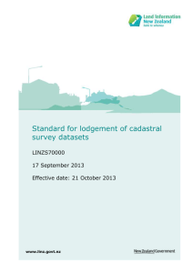Standard for lodgement of cadastral survey datasets