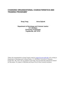 changing organizational characteristics and training programs