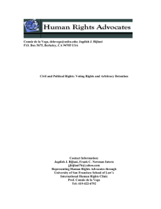 Voting Rights and Arbitrary Detention