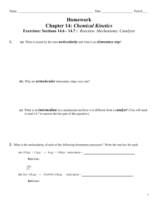 Name Date Period ___ Homework Chapter 14: Chemical Kinetics