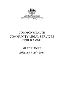 Commonwealth Community Legal Services Programme Guidelines