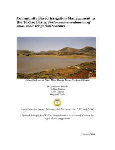Performance Evaluation of Small Scale Irrigation Schemes
