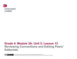 Grade 4 ELA Module 3A, Unit 3, Lesson 13
