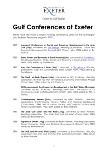 conferences held by centre for arab gulf studies / iais and