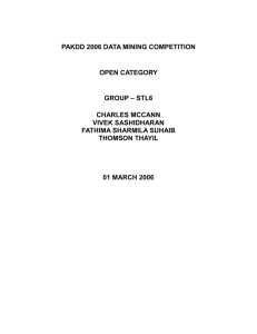 pakdd 2006 data mining competition