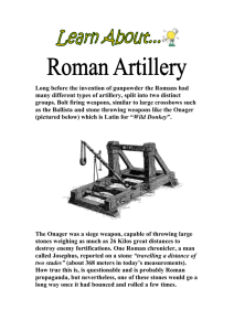 Learn About Roman Artillery