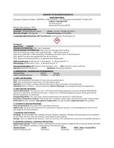 SODIUM TETRABORATE ACS - Dudley Chemical Corporation