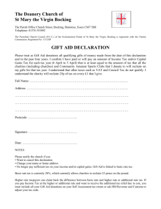 to print out a gift aid form - The Deanery Church of St. Mary the