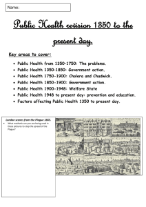 Public Health revision 1350 to the present day
