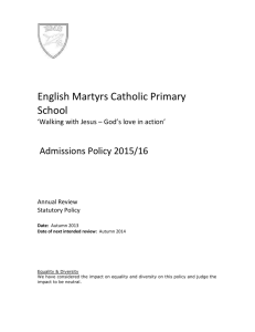 English Martyrs Catholic Primary, a voluntary academy