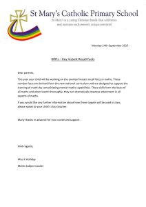 Maths letter from Miss Holliday 14/09/15