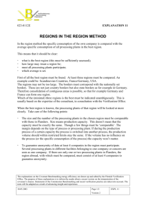 Regions in the Region Method