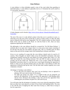 Zone Defence - IC Basketball