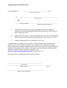 Student Work Release Form