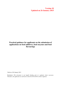 Practical guidance on the submission of applications on