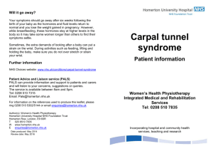 Carpal Tunnel (v.2) - Homerton University Hospital