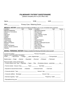 Pulmonology Questionnaire