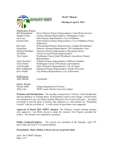Minutes, April 2013 - Tualatin River Watershed Council