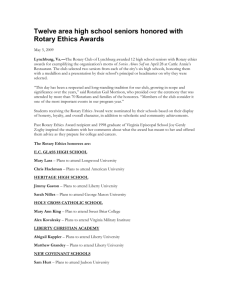 Twelve area high school seniors honored with Rotary Ethics Awards
