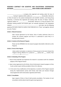 RESEARCH CONTRACT FOR SCIENTIFIC AND EDUCATIONAL