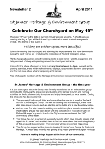 Newsletter 2 April 2011 St James` Heritage & Environment Group