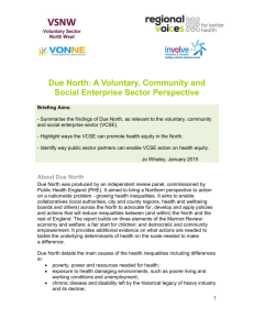 Due North- A VCSE Perspective - Briefing