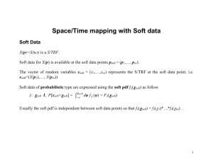 Space/Time mapping with Soft data
