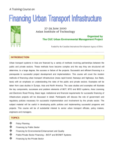 Financing Urban Transport Infrastructure