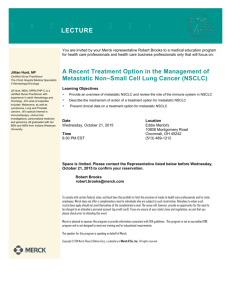 NSCLC - metastatic treatment option program on 10-21