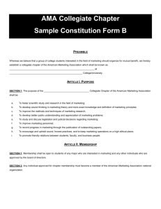 AMA Collegiate Chapter Sample Constitution