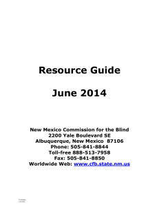 Resource Guide (download) - New Mexico Commission for the Blind