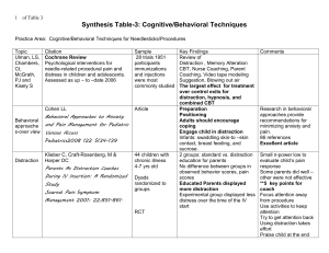 Synthesis Table