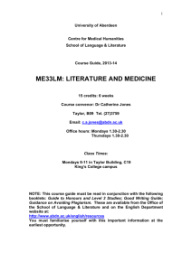 EL40HP: Literature and Medicine