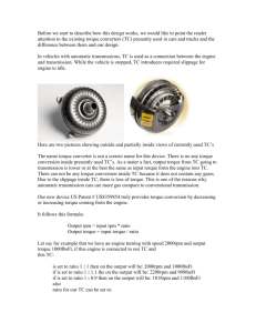 Description of the torque converter
